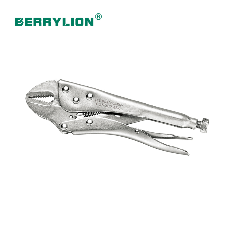 Chromated plated flat jaw locking plier